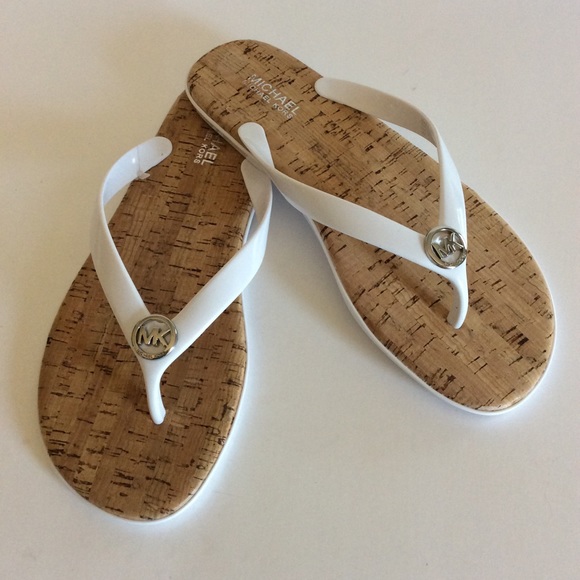 mk logo sandals